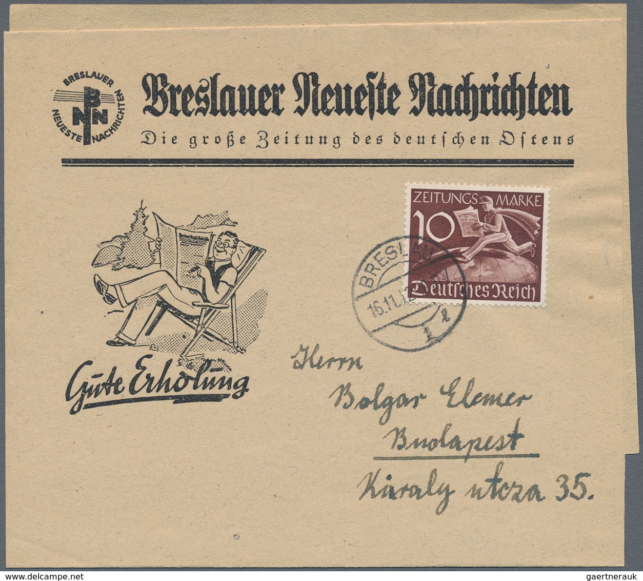 Deutsches Reich - 3. Reich: 1942, Auslandszeitungs-Marken, Zwei Streifbänder: 5 Pfg. Von "KÖLN 7.10. - Nuovi