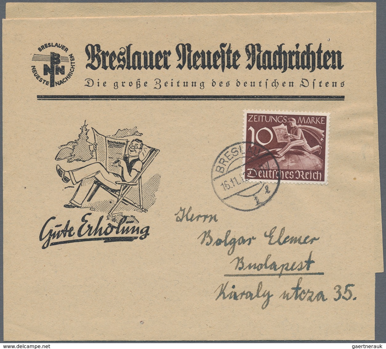 Deutsches Reich - 3. Reich: 1942, Auslandszeitungs-Marken, Zwei Streifbänder: 5 Pfg. Von "KÖLN 7.10. - Ongebruikt