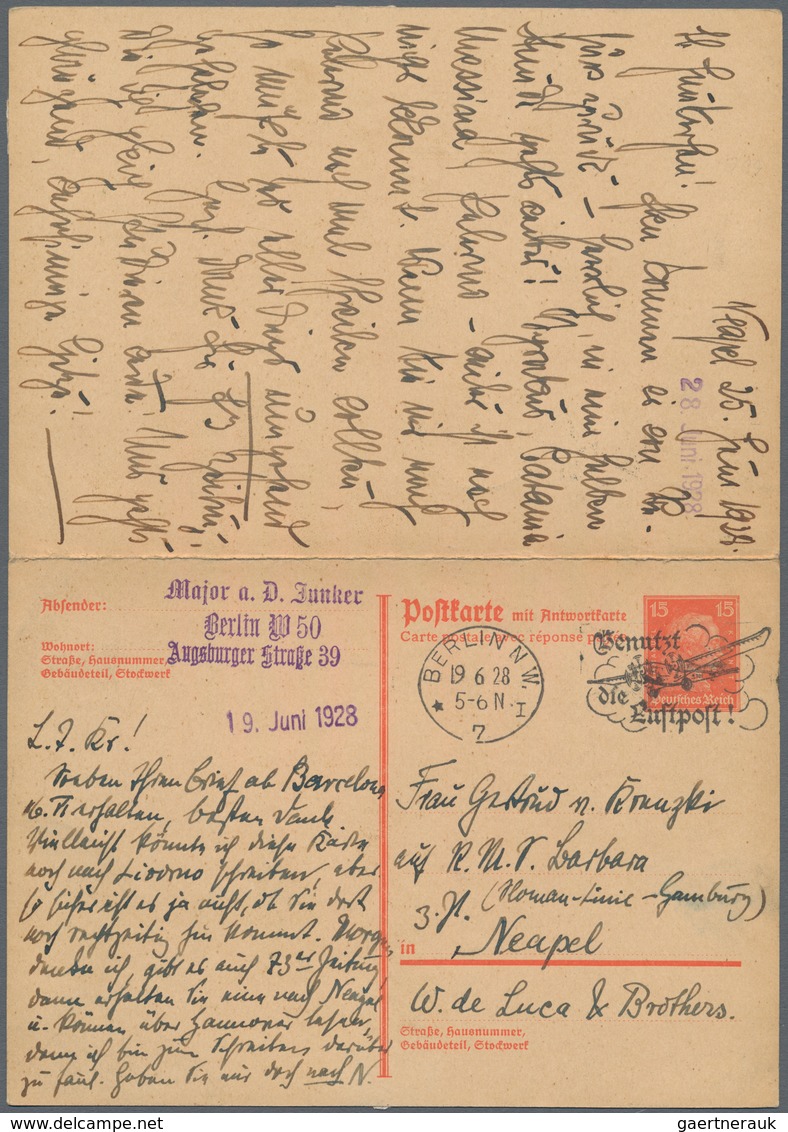 Deutsches Reich - Ganzsachen: 1928/1931, Frage/Antwortkarte 15 Pfg. Ziegelrot Geschnitten Und Gezähn - Andere & Zonder Classificatie