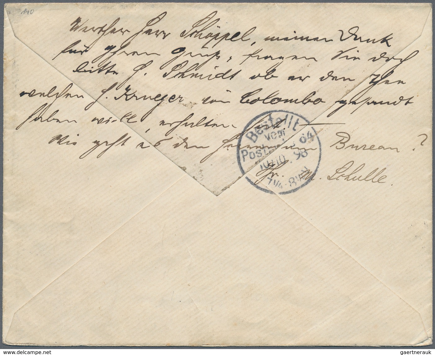 Deutsch-Neuguinea: 1898 (31.8.), 20 Pfg Aufdruck Mit Stempel "BERLINHAFEN DEUTSCH-NEU-GUINEA" Auf Fr - Duits-Nieuw-Guinea