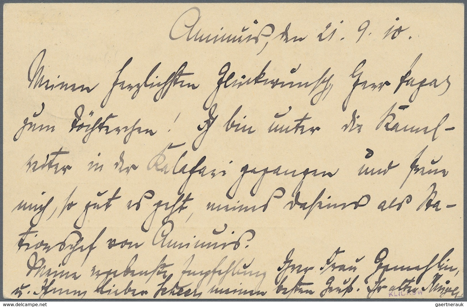 Deutsch-Südwestafrika: 1910 (25.9.), 5 Pfg GA-Kte Mit Stempel "ARAHOAB DEUTSCH-SÜDWESTAFRIKA" (Luxus - Duits-Zuidwest-Afrika