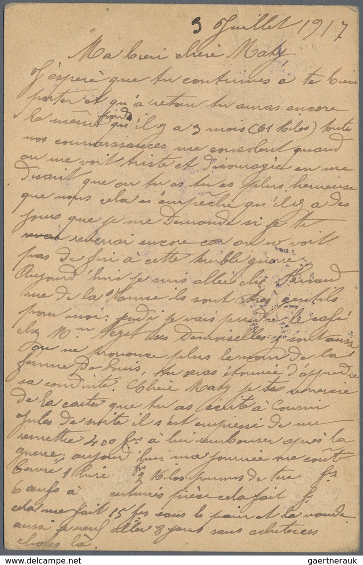 Deutsche Besetzung I. WK: Landespost In Belgien - Ganzsachen: 1915/1918, Drei Ganzsachenkarten Via D - Occupazione 1914 – 18