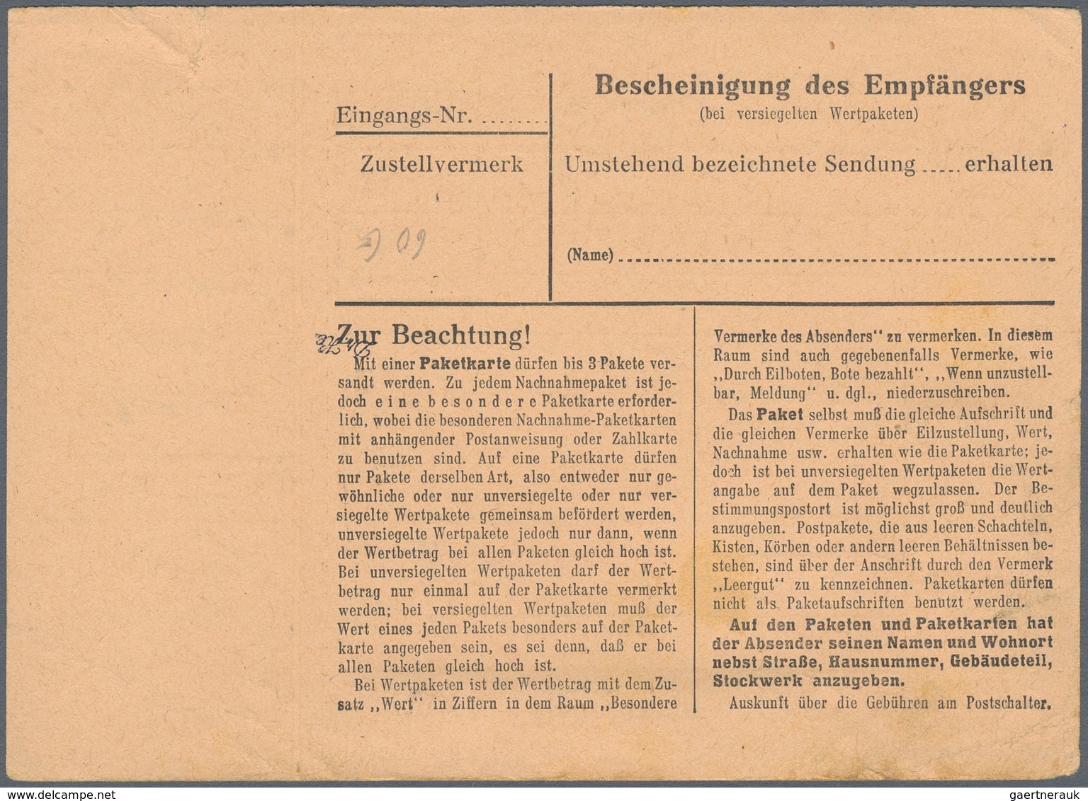 Alliierte Besetzung - Notstempel: Sowjetische Zone: "Löcknitz (3) - (Pom.) 26. Juni 1946" Not-Ra3 Au - Altri & Non Classificati