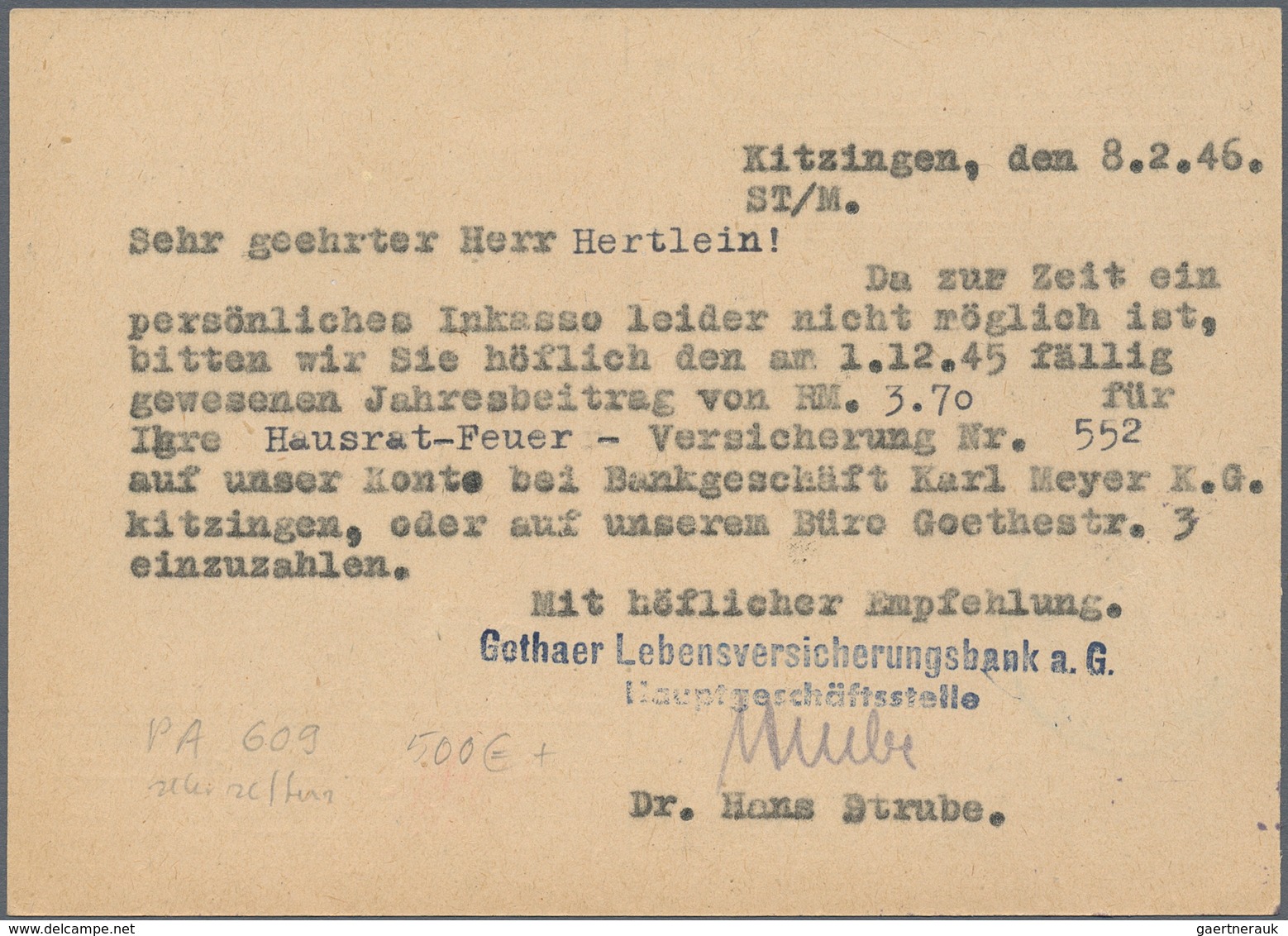 Alliierte Besetzung - Notausgaben: Britische Zone: Aufbrauchsganzsache Formblatt Ohne Wertzeichen Mi - Altri & Non Classificati