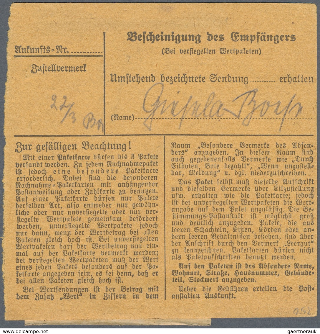 Sowjetische Zone - Berlin Und Brandenburg: 1946, 20 Pfg. Blau, Senkrechter 3er-Streifen Als Portoger - Otros & Sin Clasificación