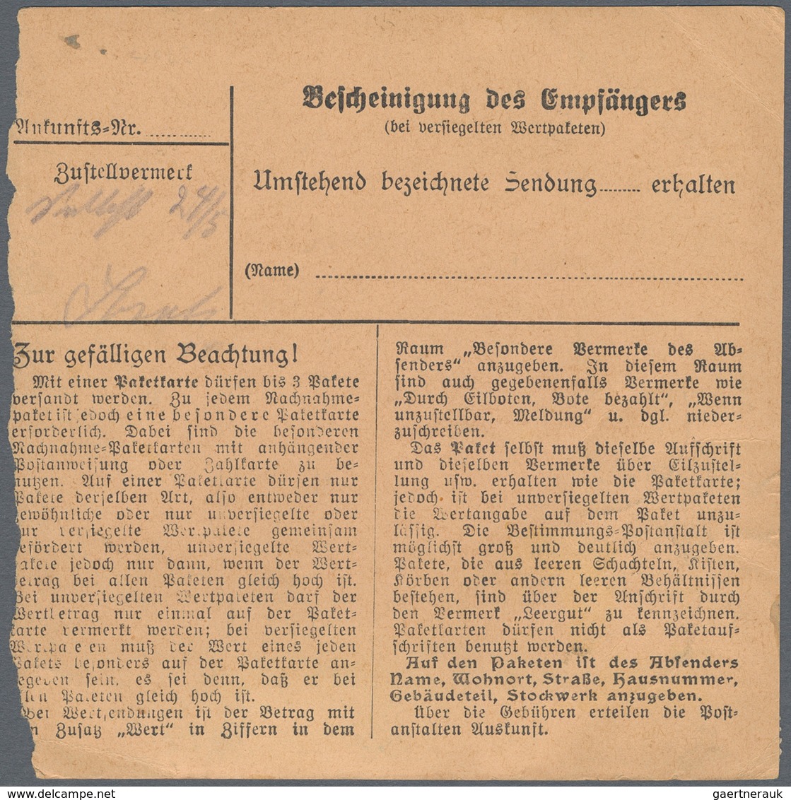 Sowjetische Zone - West-Sachsen: 1946, Ziffern 30 Pfg. Oliv, Steigendes Wasserzeichen, Waagerechtes - Andere & Zonder Classificatie