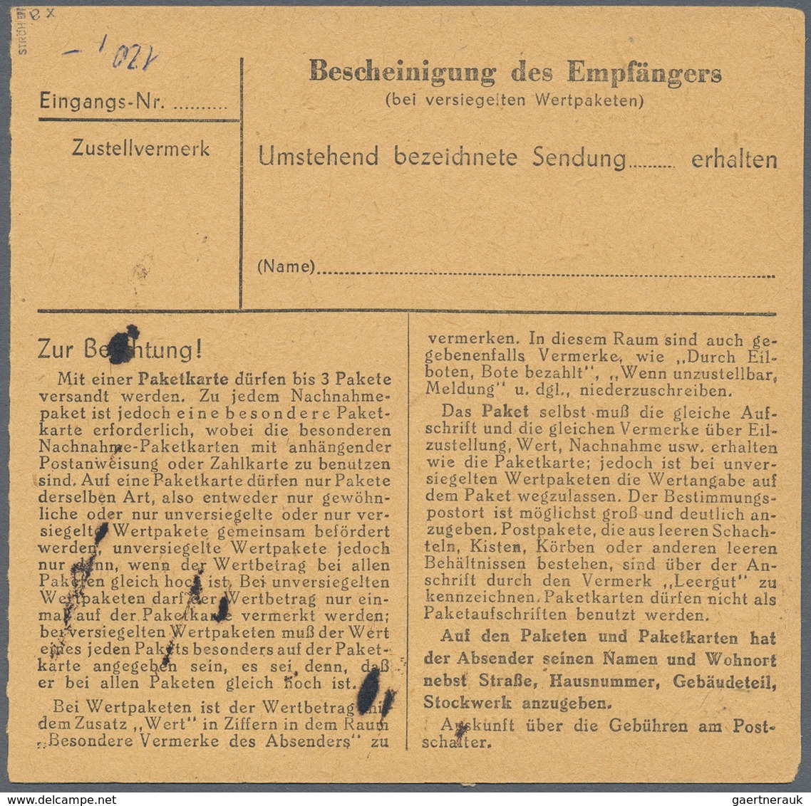 Sowjetische Zone - West-Sachsen: 1946, Ziffern 60 Pfg. Braunkarmin, Fallendes Wasserzeichen, Portoge - Andere & Zonder Classificatie