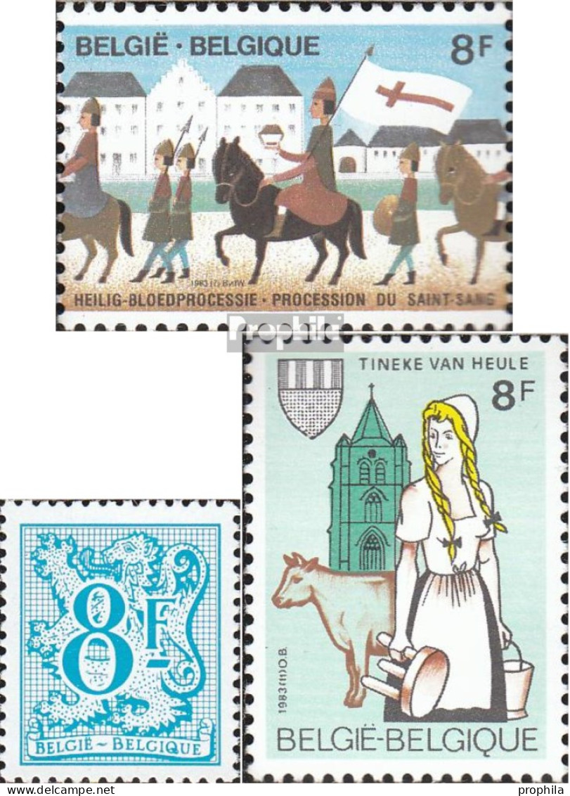 Belgien 2142,2143,2152 (kompl.Ausg.) Postfrisch 1983 Prozession, Löwe, Tineke-Fest - Ungebraucht