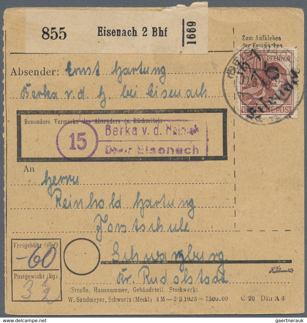 Sowjetische Zone - Bezirkshandstempel - III - Bez. 16 (Erfurt): 1948, 60 Pfg. Arbeiter Mit Aufdruck - Andere & Zonder Classificatie