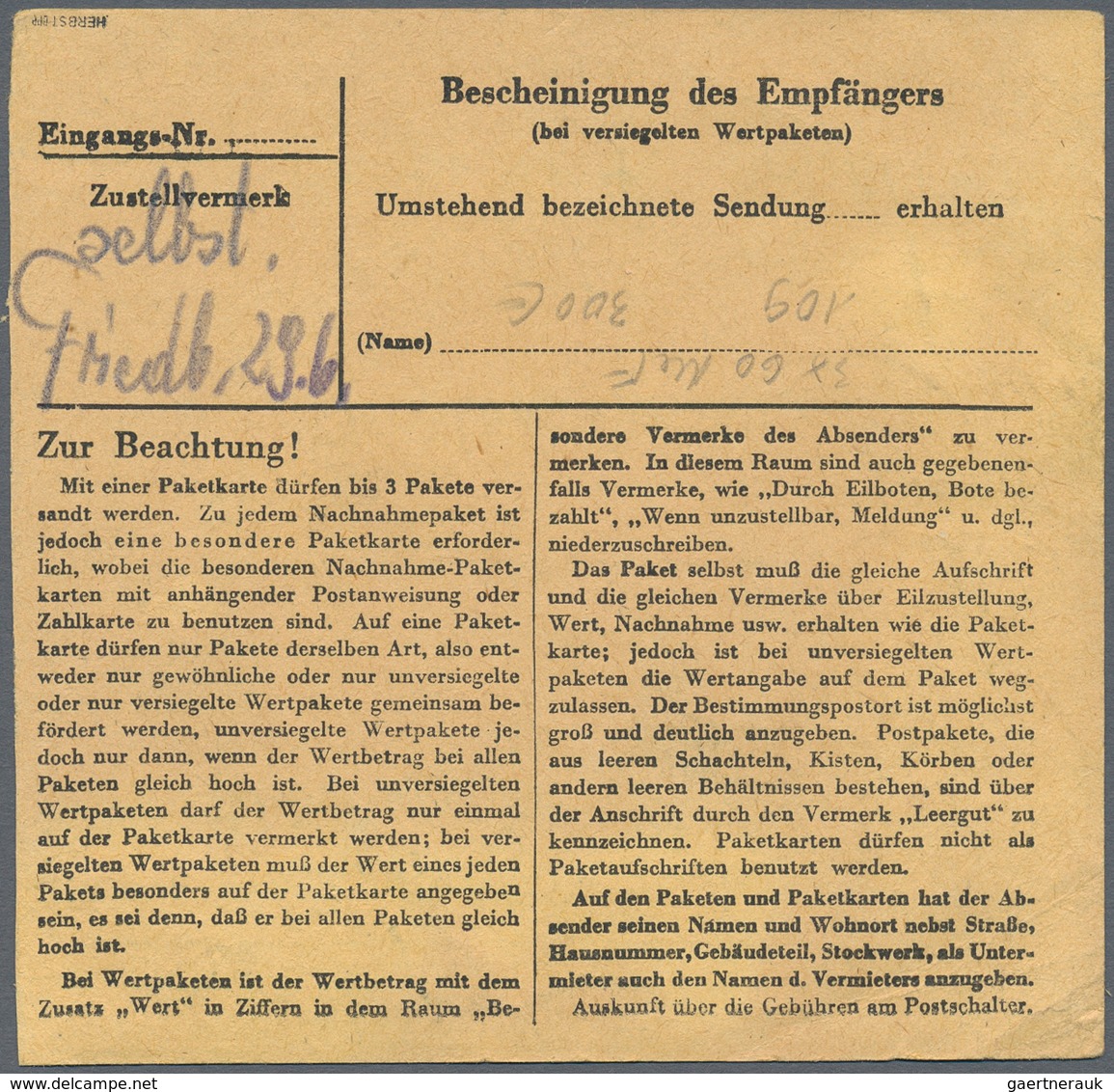 Sowjetische Zone - Bezirkshandstempel - IV - Bez. 20 (Halle): 1948, 60 Pfg. Arbeiter Mit Aufdruck "2 - Sonstige & Ohne Zuordnung