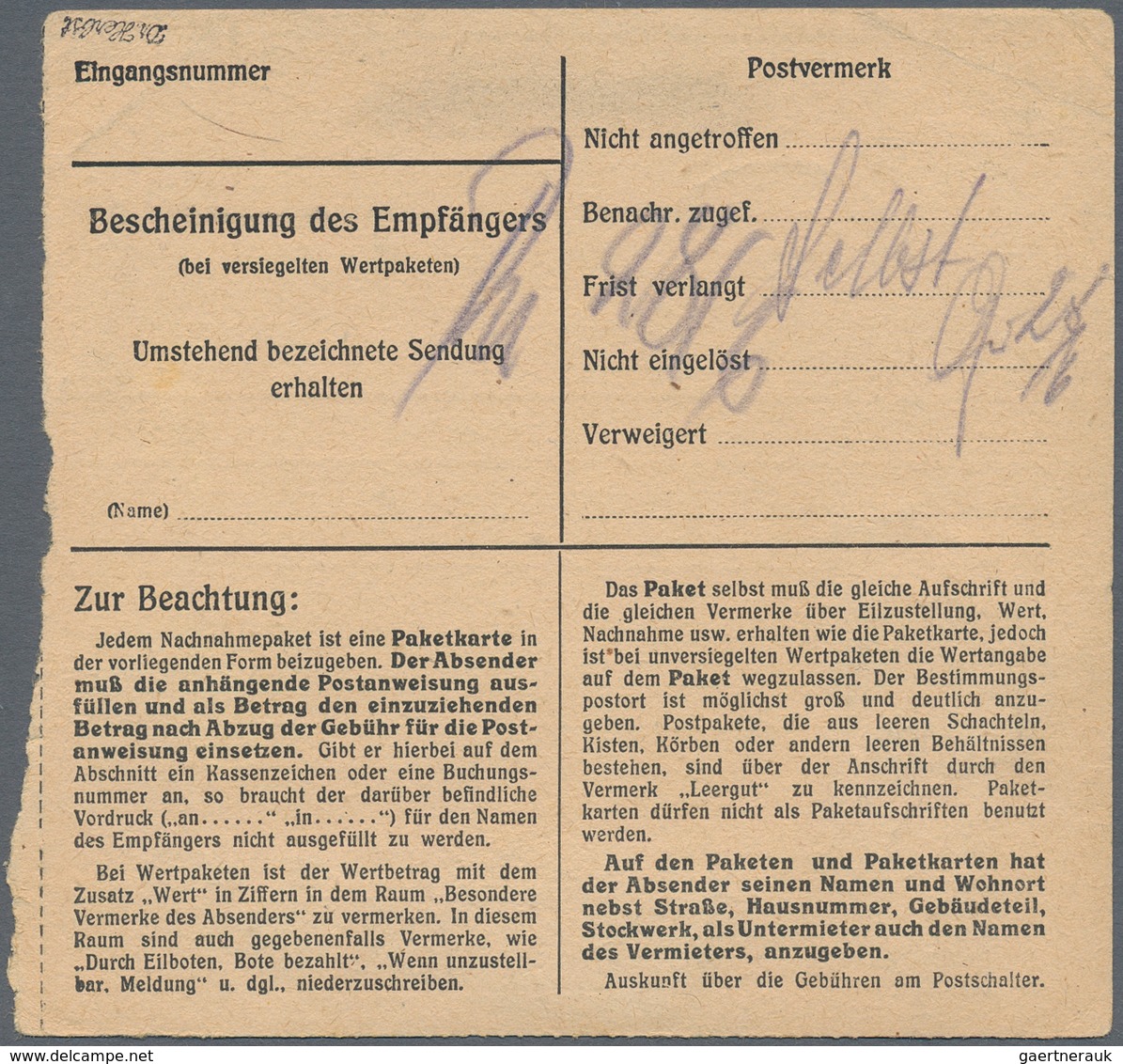 Sowjetische Zone - Bezirkshandstempel - VIII - Bez. 37 (Schwerin): 1948, 20 Pfg. Und 80 Pfg. Arbeite - Andere & Zonder Classificatie