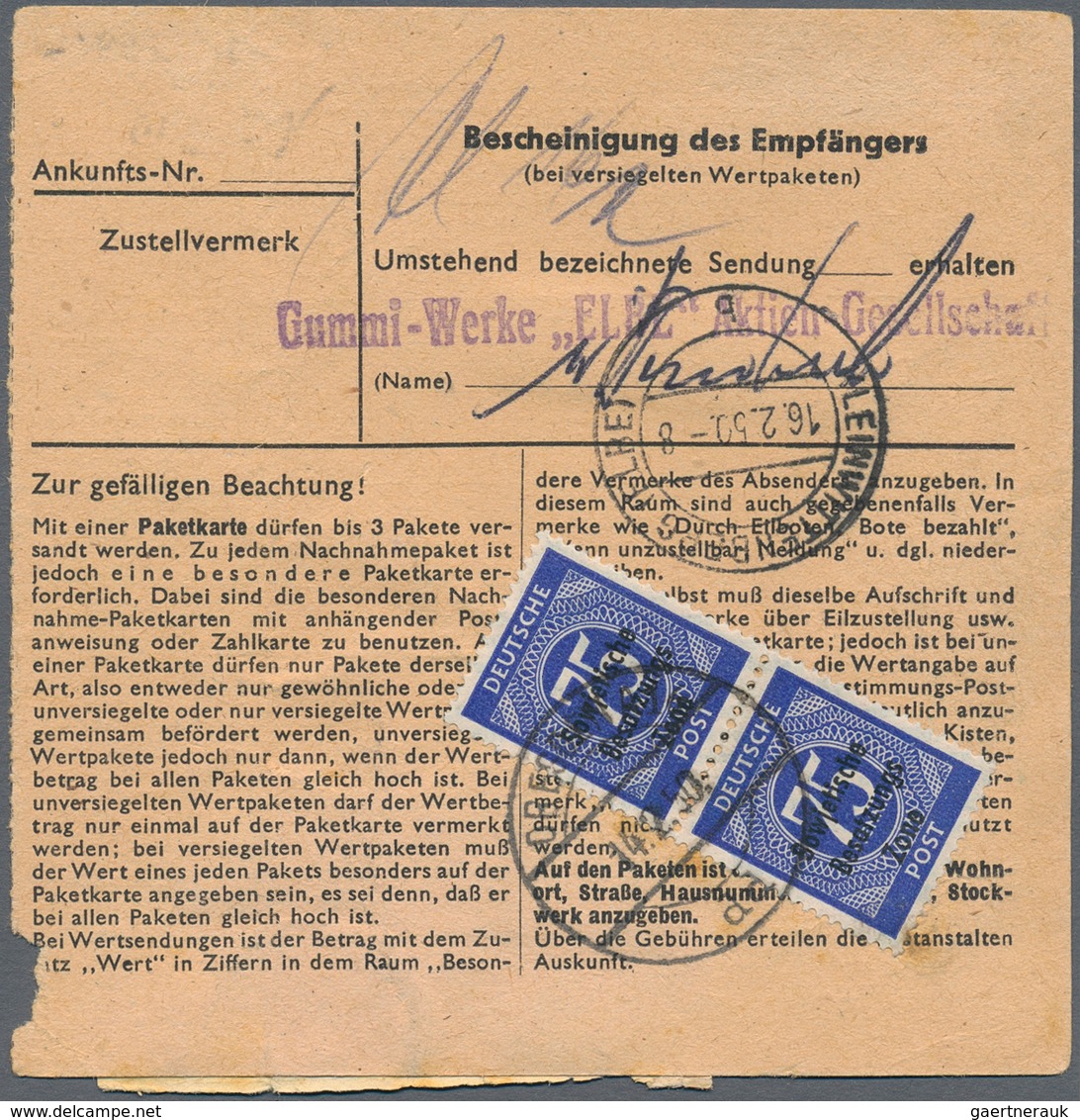 Sowjetische Zone - Allgemeine Ausgaben: 1949/1950, 45 Pfg. Und 75 Pfg. Ziffern Maschinenaufdruck Je - Andere & Zonder Classificatie