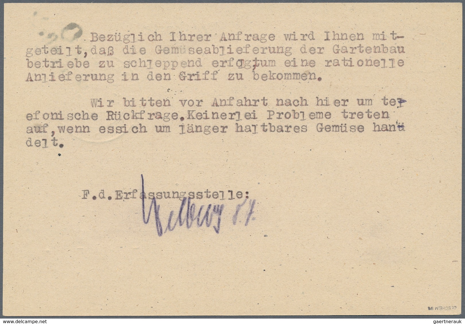 Sowjetische Zone - Ganzsachen: 1948, Ganzsachenkarte 12 Pfg. Arbeiter Mit Aufdruck "20 Ballenstedt" - Altri & Non Classificati