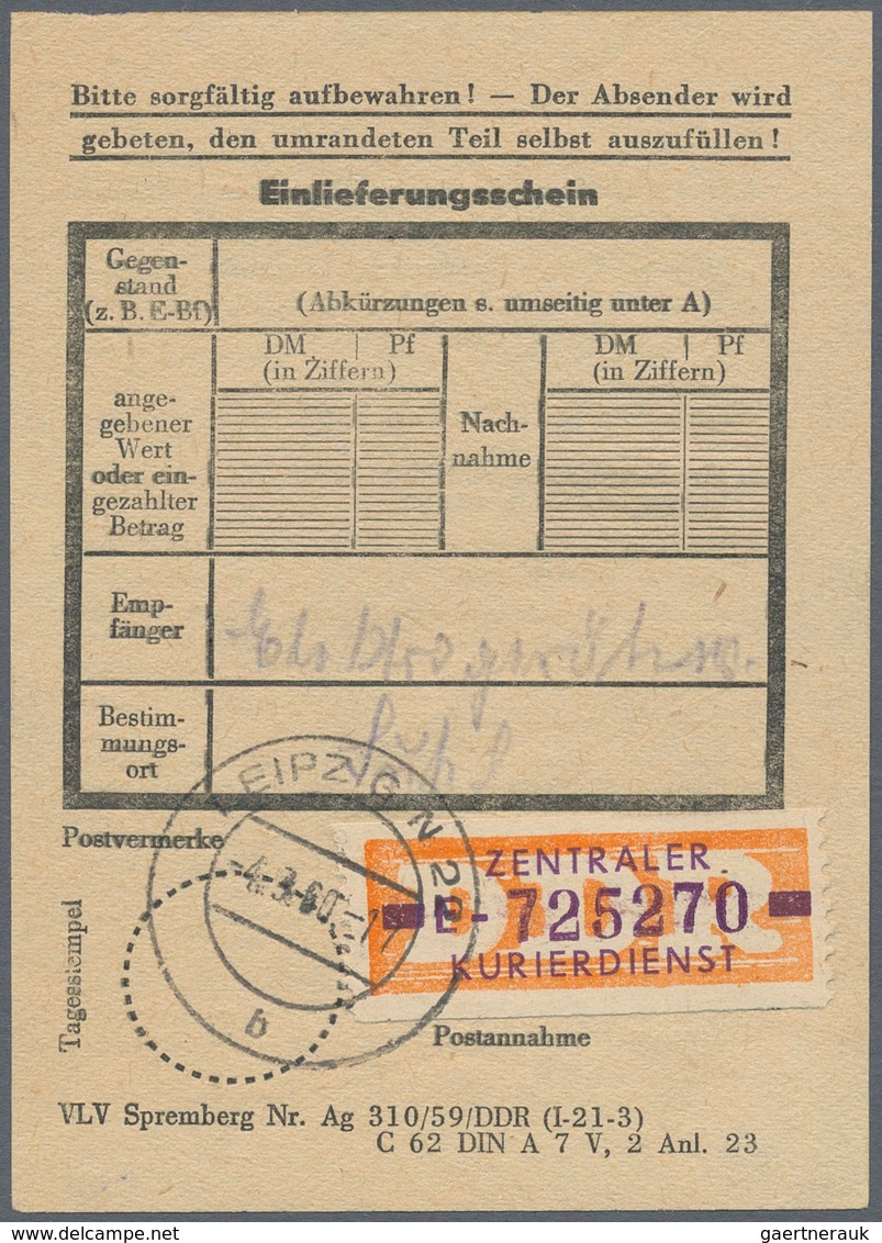 DDR - Dienstmarken A (Verwaltungspost B): 1959/1960, 10 Pfg. Violettultramarin/braunrot (geschlossen - Altri & Non Classificati