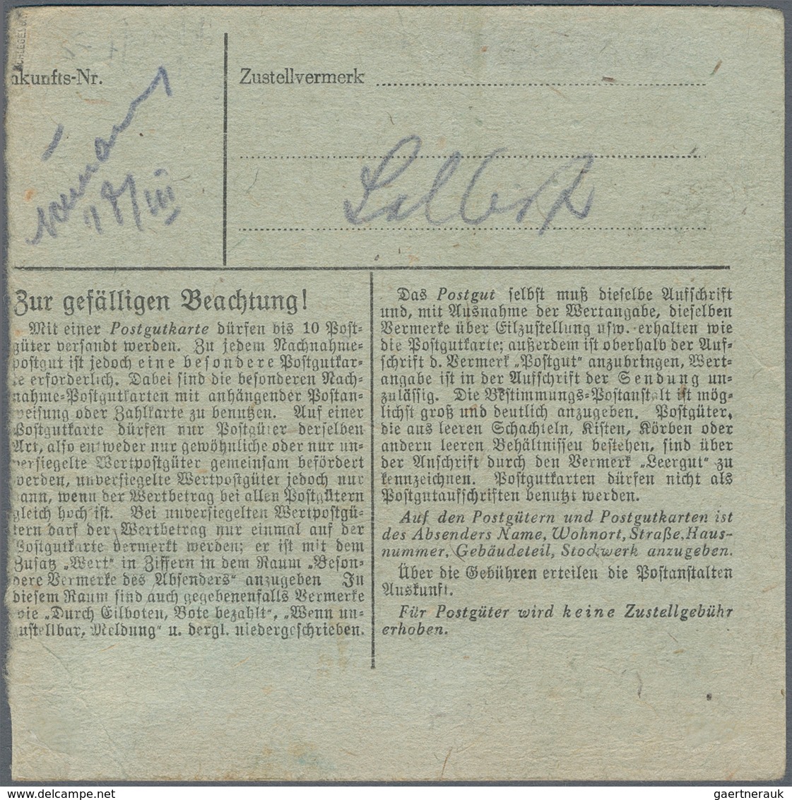 Berlin: 1951, 1 DM Stephan (teils Minim Flache Zähnung) Als Portogerechte Einzelfrankatur Auf Paketk - Storia Postale