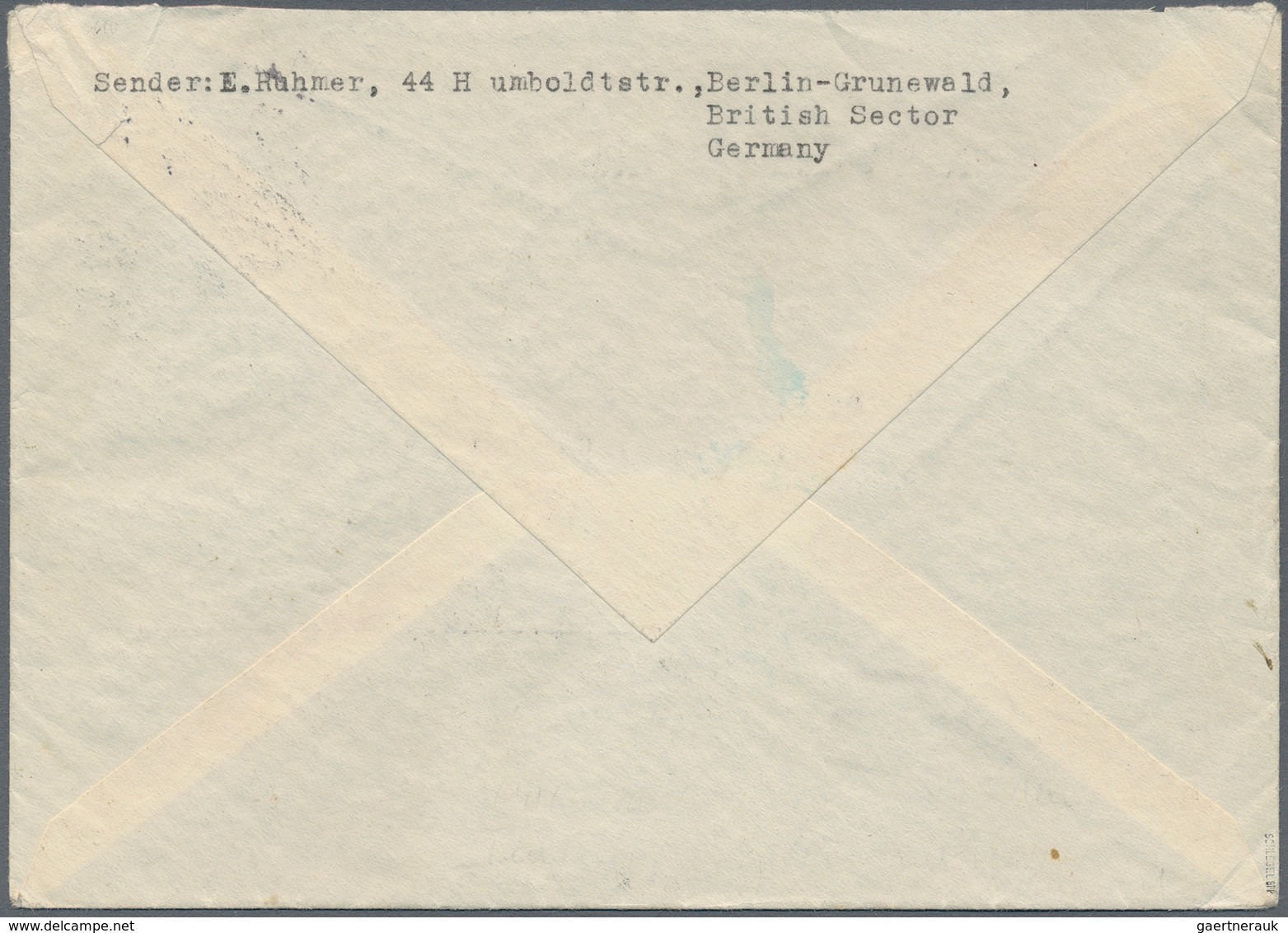 Berlin: 1949, 20 Pfg. Goethe Zusammen Mit 5 Pfg. Und 10 Pfg. Grünaufdruck Als Portogerechte Frankatu - Brieven En Documenten