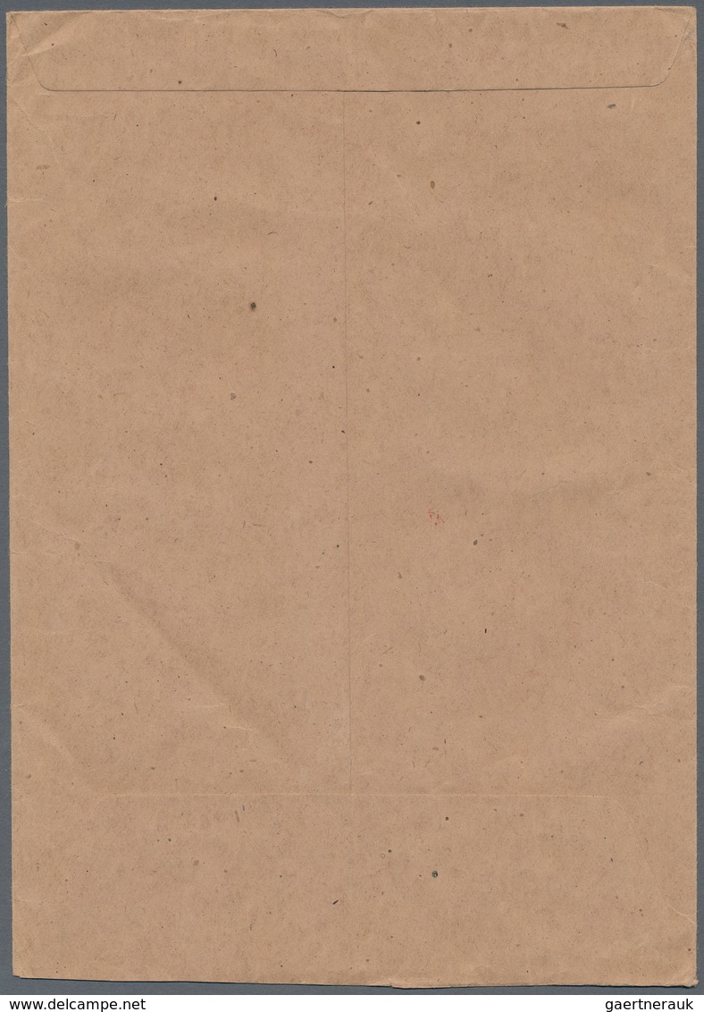 Berlin: 1949, 30 Pfg. Goethe (Zahnfehler) Zusammen Mit 25 Pfg. Rotaufdruck Als Portogerechte Frankat - Storia Postale