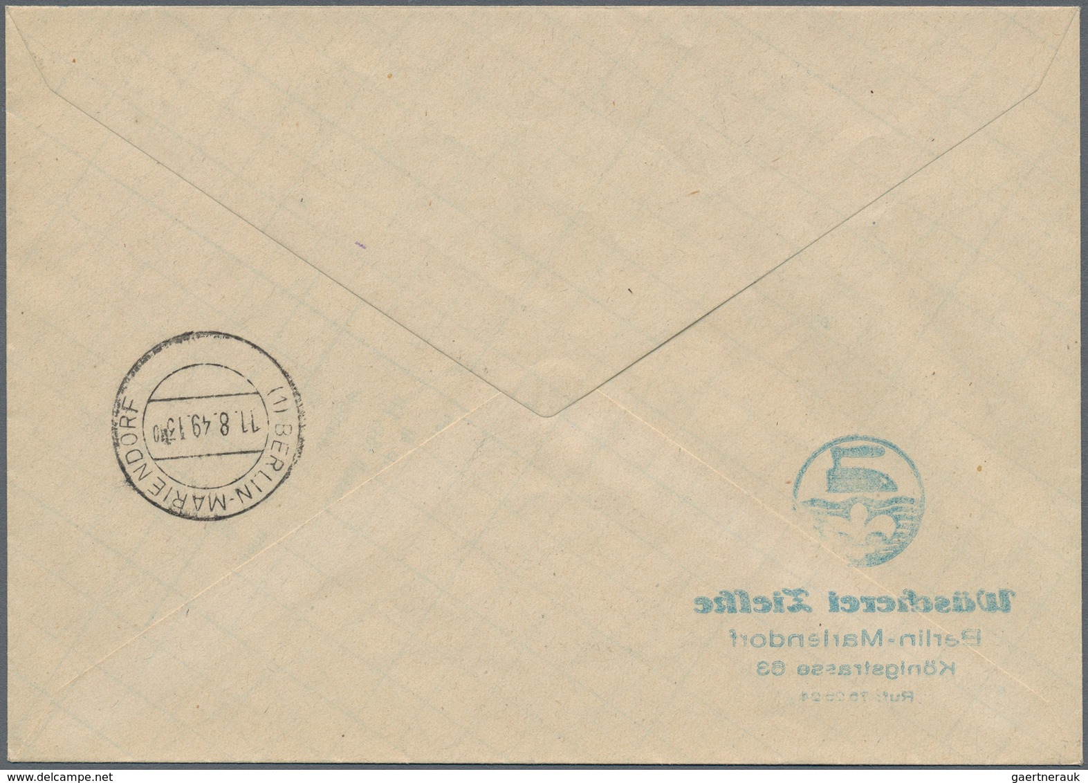 Berlin: 1949, 1 DM Grünaufdruck Als Einzelfrankatur Auf Postschnelldienst-Brief Von "B - Brieven En Documenten