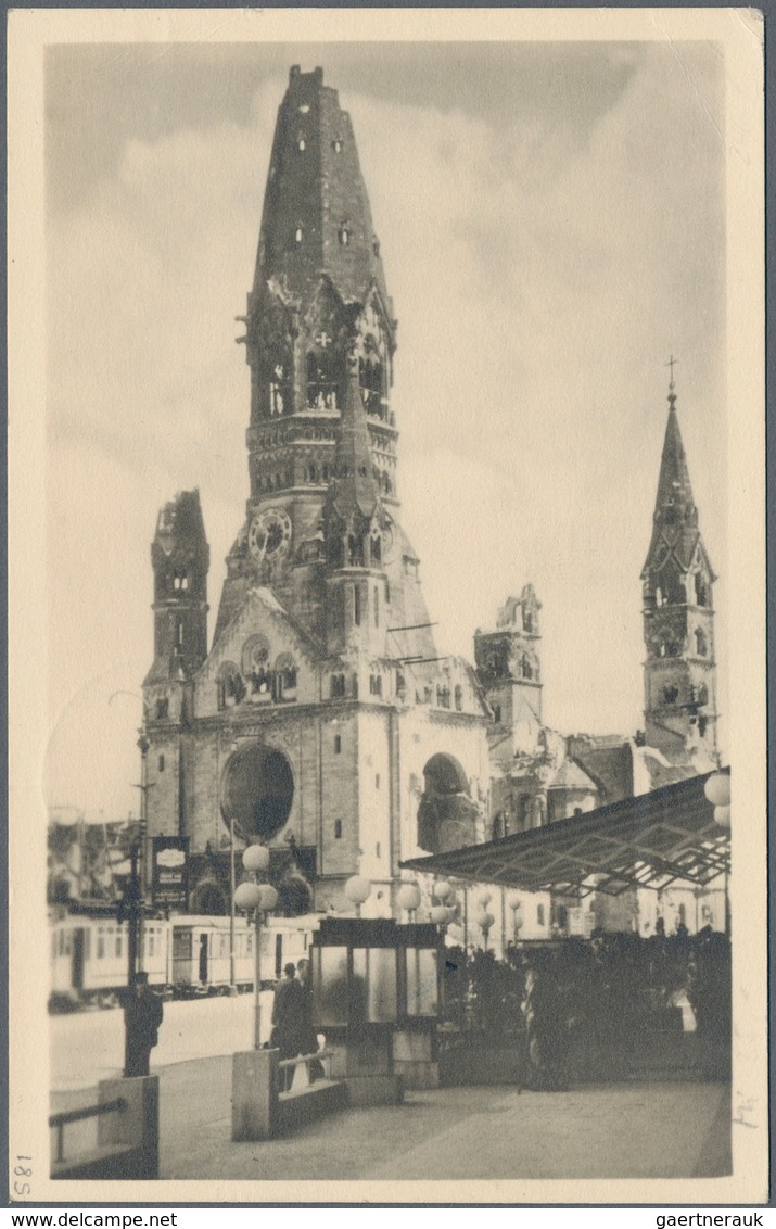 Berlin: 1953, 20 Pfg. Gedächtniskirche, Portogerechte Einzelfrankatur Auf Auslandskarte "BERLIN-STEG - Briefe U. Dokumente