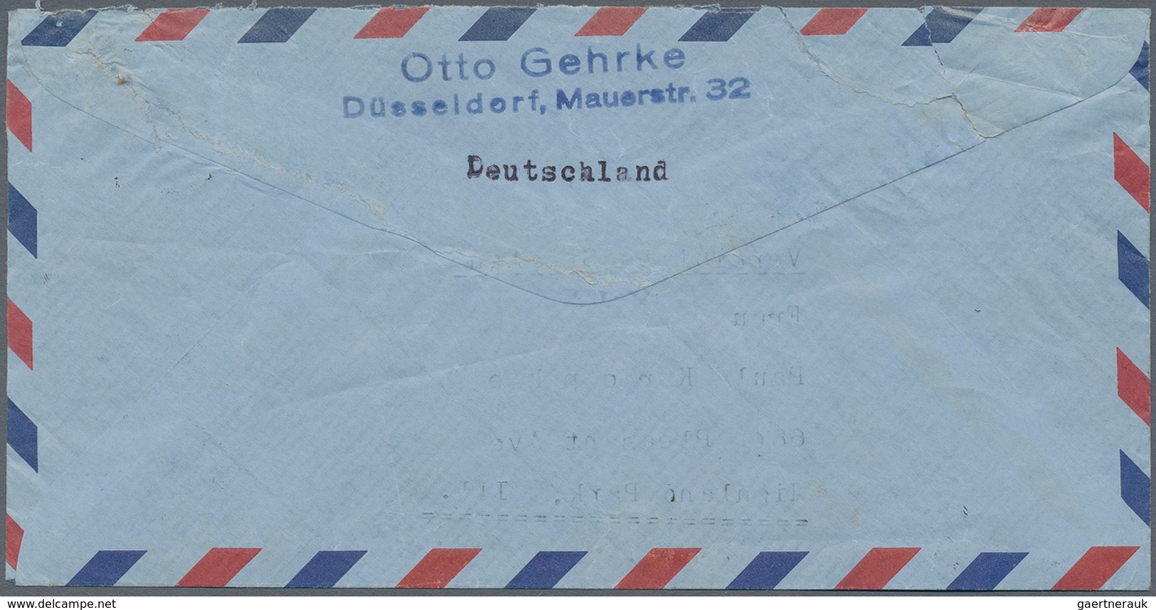 Berlin: 1955, 20 Pfg. Naposta, Vier Werte Als Portogerechte Mehrfachfrankatur Auf Luftpost-Brief Von - Brieven En Documenten