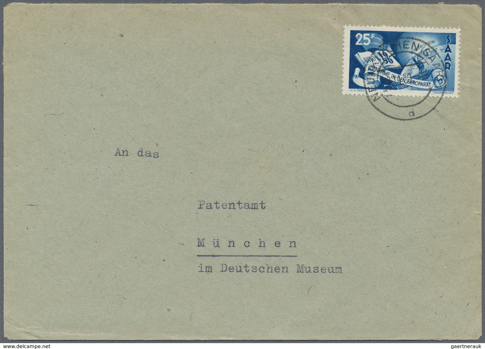 Saarland (1947/56): 1950/1951, 25 Fr. Europarat, Drei Belege Mit Portogerechten Frankaturen: Einzelf - Storia Postale