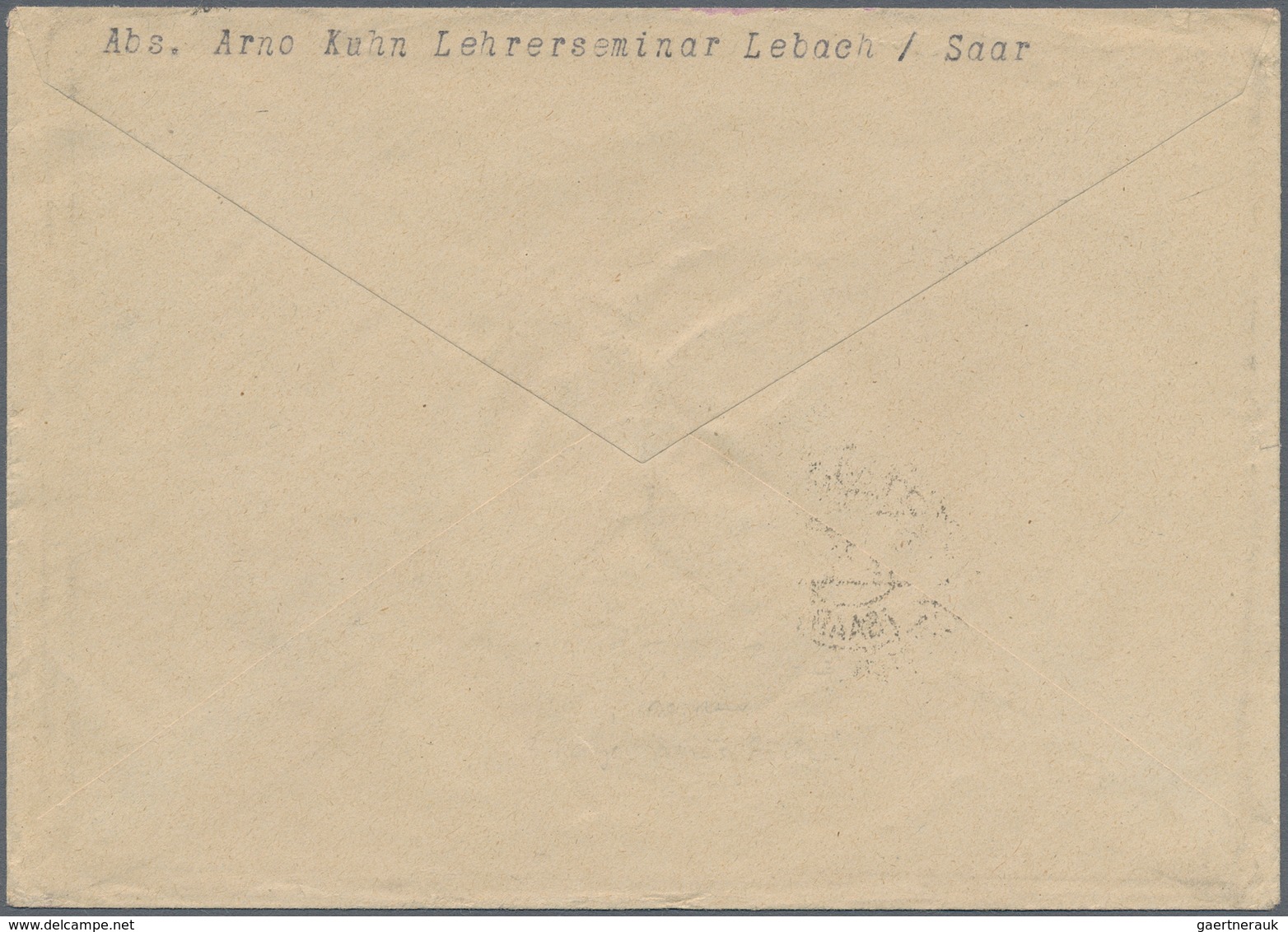 Saarland (1947/56): 1951, 25 Fr. Rotes Kreuz Als Portogerechte Einzelfrankatur Auf Brief Von "LEBACH - Storia Postale