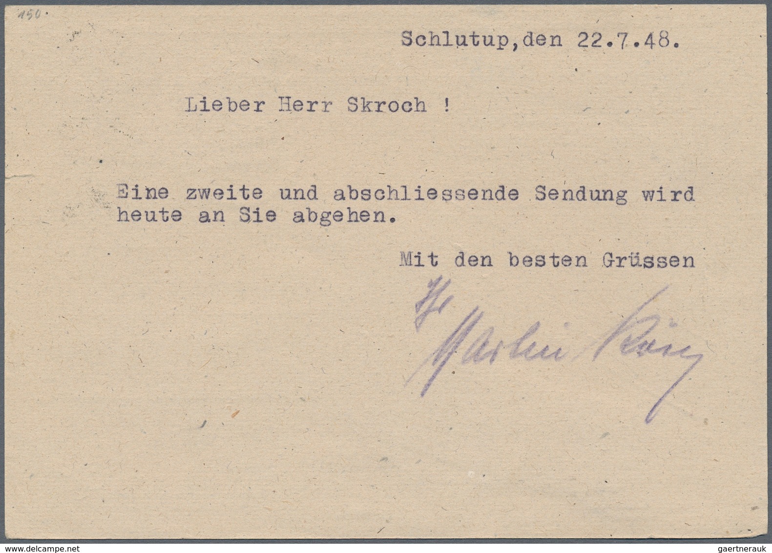 Bizone: 1948, 2 Pfg. Und 15 Pfg. Netzaufdruck Als Portogerechte 17 Pfg.-Frankatur Auf Luftpostkarte - Andere & Zonder Classificatie