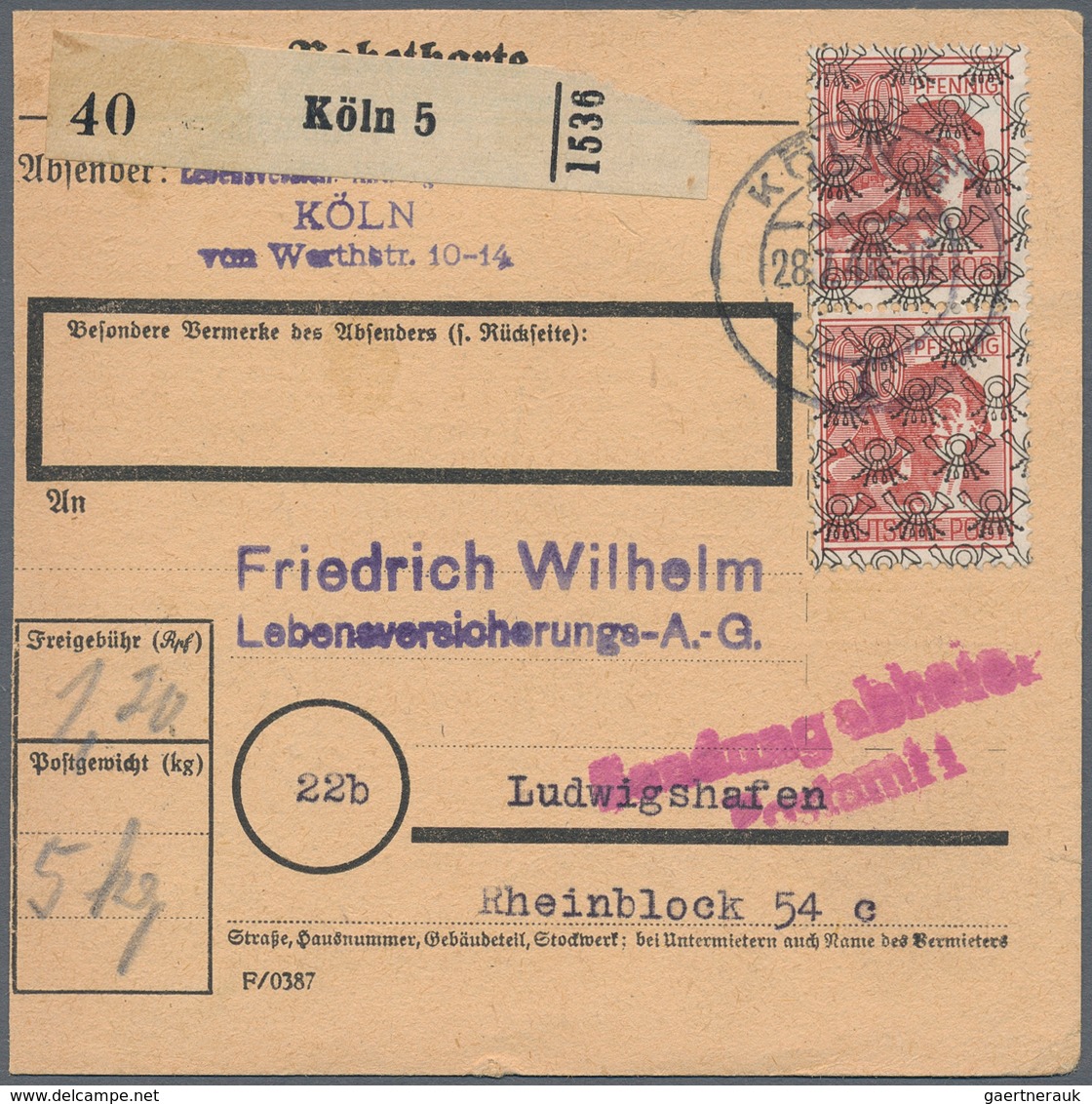 Bizone: 1948, Netzaufdruck Auf Arbeiter, 40 Pfg., Beide 60 Pfg. Und 80 Pfg., Vier Portogerechte Mehr - Sonstige & Ohne Zuordnung