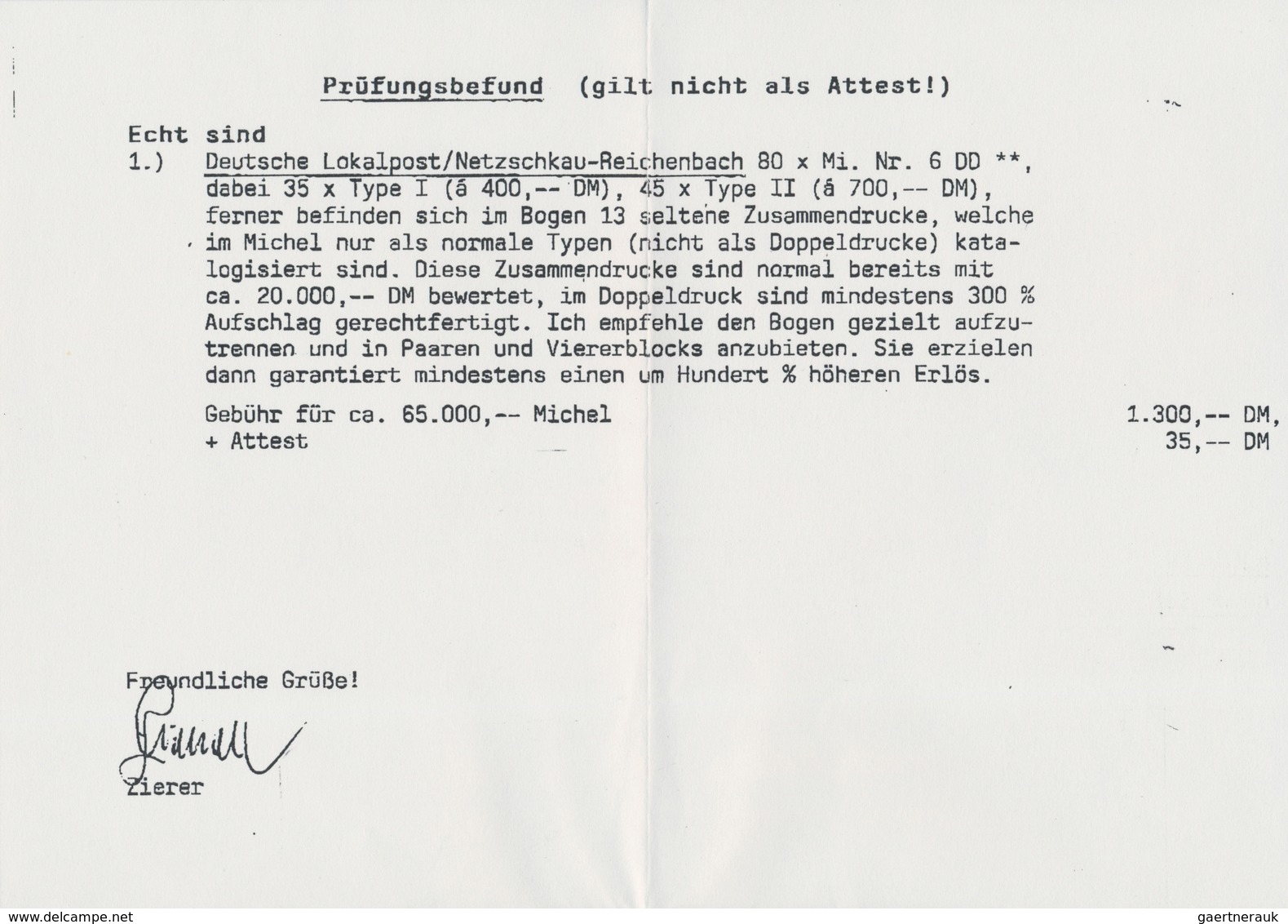 Deutsche Lokalausgaben Ab 1945: NETSCHKAU-REICHENBACH: 1945, 8 Pfg. Mit Deutlichem DOPPELAUFDRUCK De - Autres & Non Classés