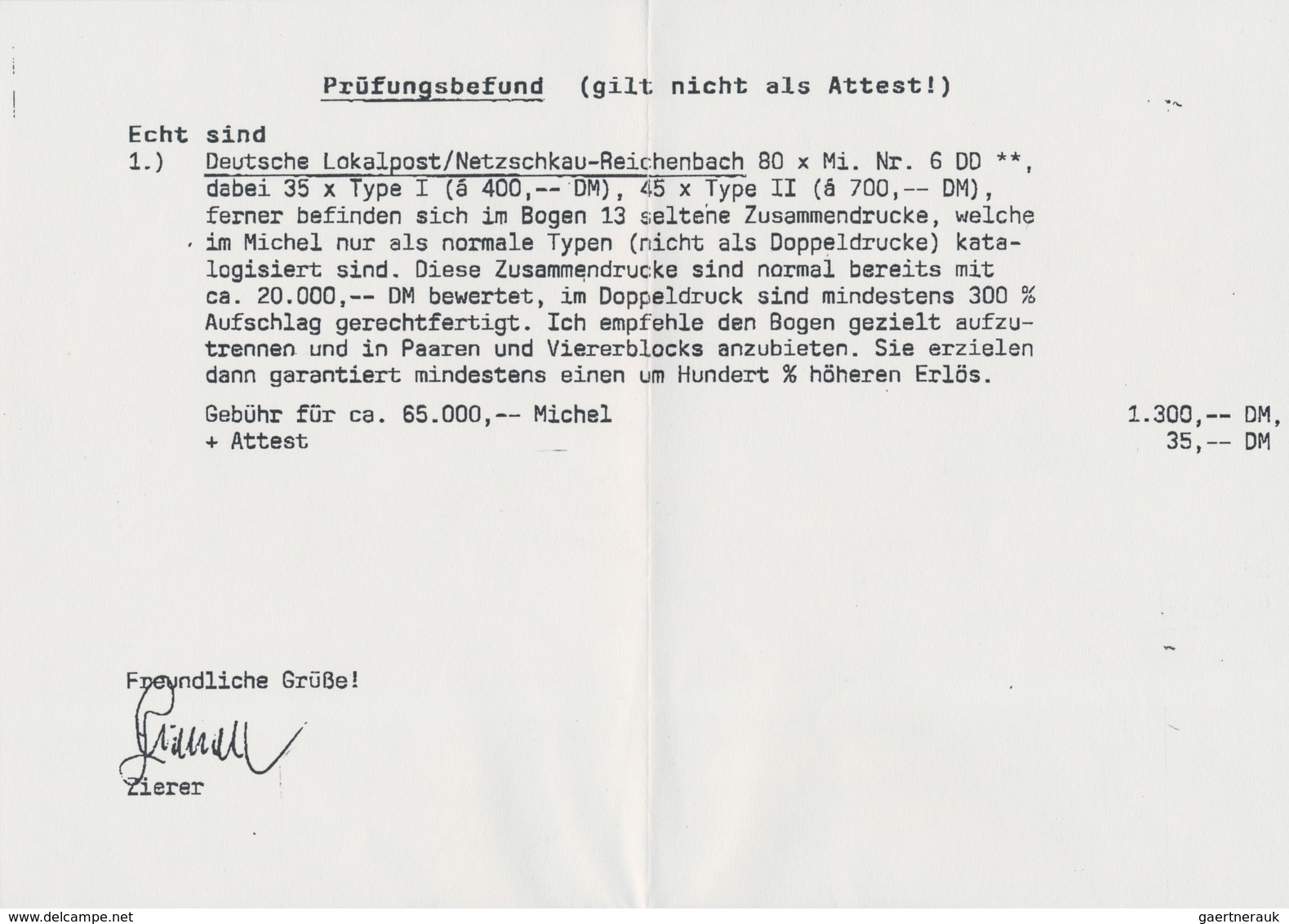 Deutsche Lokalausgaben Ab 1945: NETSCHKAU-REICHENBACH: 1945, 8 Pfg. Mit Deutlichem DOPPELAUFDRUCK De - Altri & Non Classificati