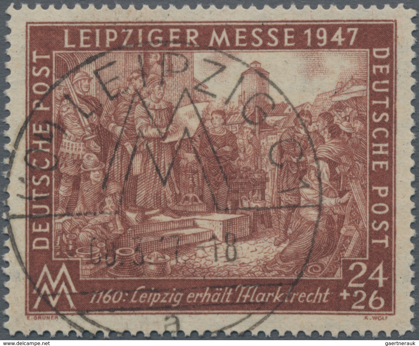 Alliierte Besetzung - Gemeinschaftsausgaben: 1947, 24 Pfg. Leipziger Frühjahrsmesse, Kupfertiefdruck - Other & Unclassified