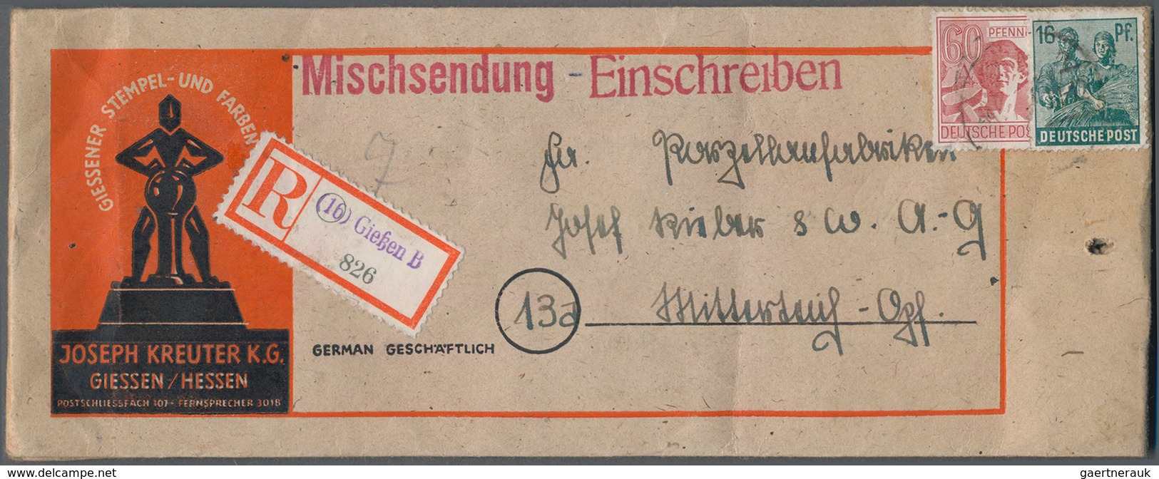 Alliierte Besetzung - Gemeinschaftsausgaben: 1947, 60 Pf Und 16 Pf In Sehr Seltener Verwendung Auf R - Altri & Non Classificati