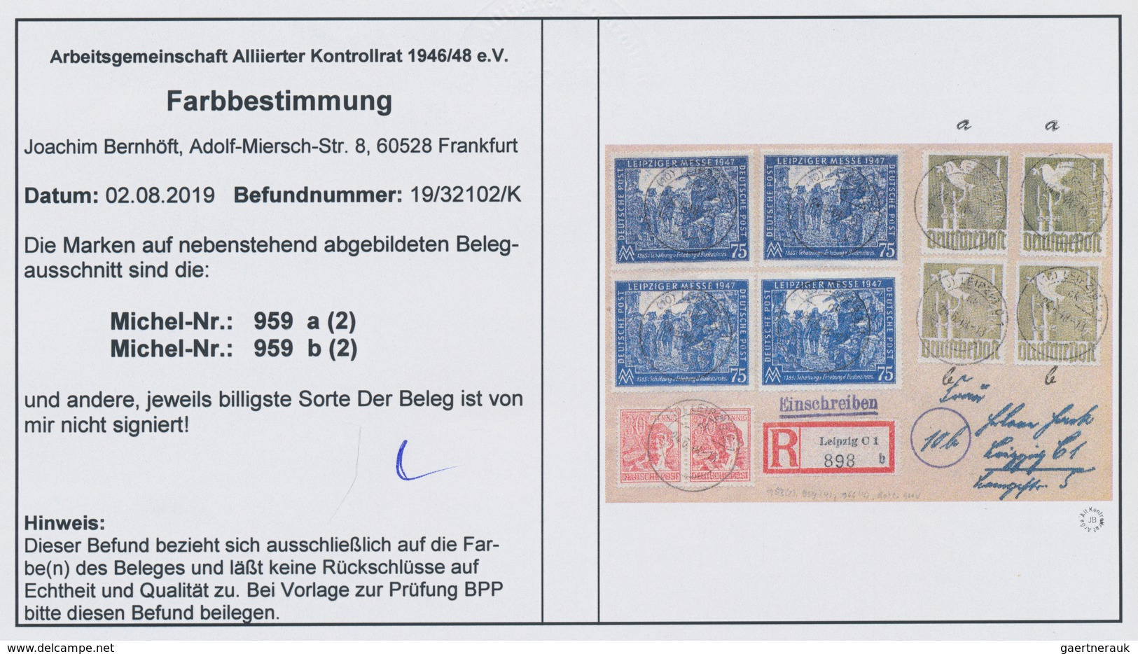 Alliierte Besetzung - Gemeinschaftsausgaben: 1948. Zehnfach-Orts-R-Brief "Leipzig 24.5.48" Mit 2x Ta - Andere & Zonder Classificatie