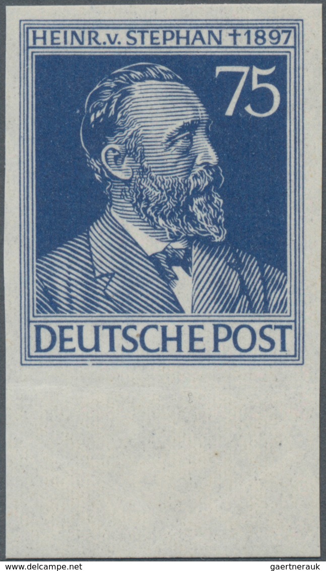 Alliierte Besetzung - Gemeinschaftsausgaben: 1947, 75 Pfg Von Stephan, UNGEZÄHNTES, Unsigniertes Lux - Andere & Zonder Classificatie