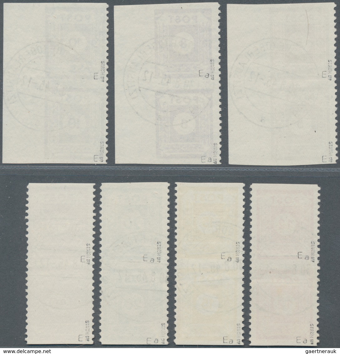 Sowjetische Zone - Ost-Sachsen: 1945, Ziffernserie Mit Nachträglicher Senkrechter Linienzähnung 10½ - Andere & Zonder Classificatie