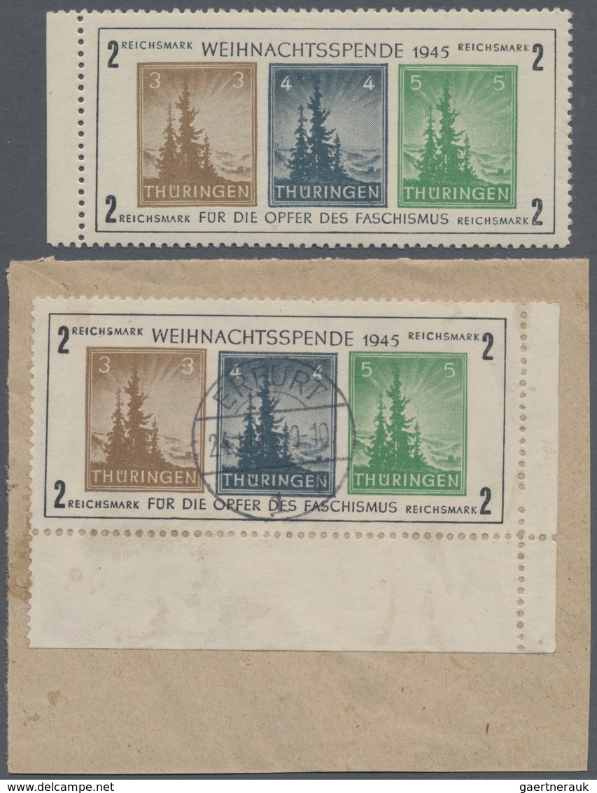 Sowjetische Zone - Thüringen: 1945, Blockausgabe Weihnachten, Kleiner Weihnachtsblock Papier X Postf - Altri & Non Classificati
