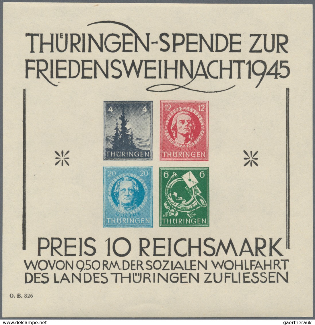 Sowjetische Zone - Thüringen: 1945, Blockausgabe Weihnachten, Tadellos Postfrischer Sonderblock Ohne - Altri & Non Classificati