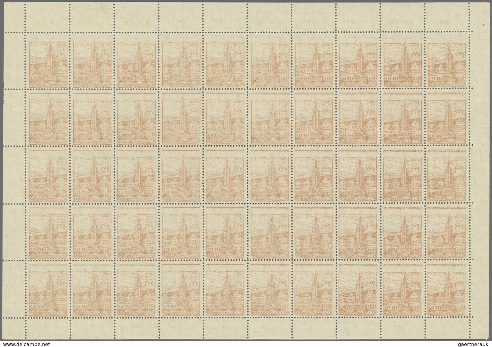 Sowjetische Zone - West-Sachsen: 1946, Leipziger Messe, 24 Pfg.+26 Pfg. Bräulichorange, Kompletter B - Altri & Non Classificati