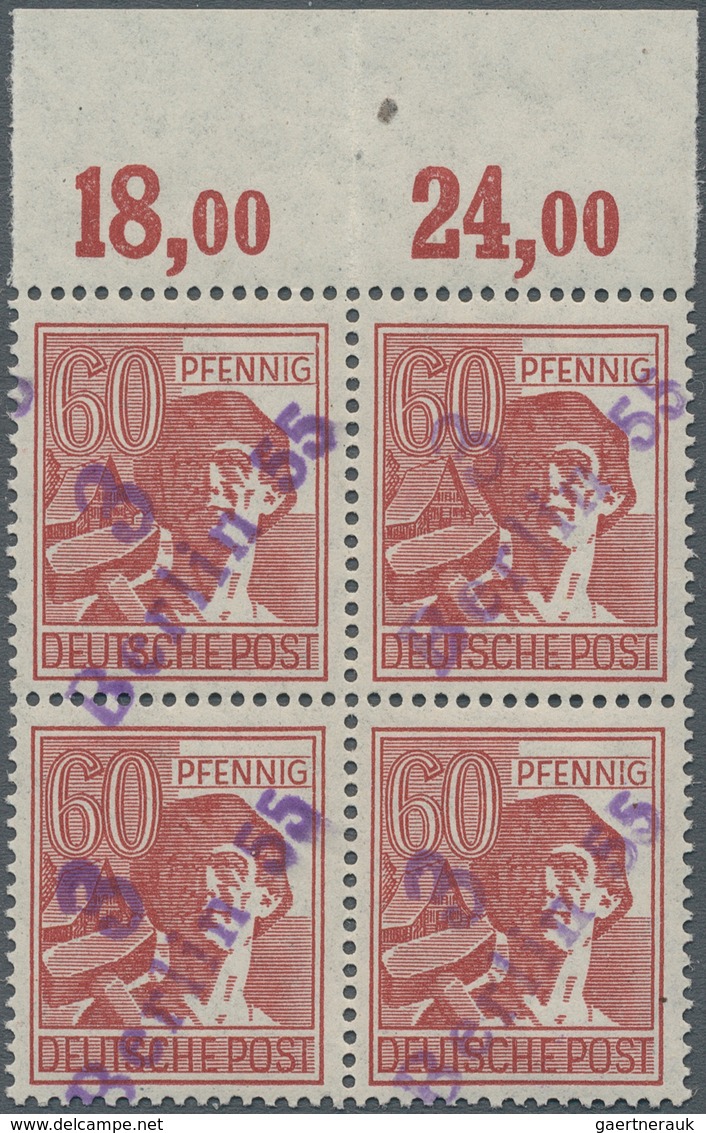 Sowjetische Zone - Bezirkshandstempel - I - Bez. 3 (Berlin): 1948, Helle 60er Im Oberrand-4er-Block, - Andere & Zonder Classificatie