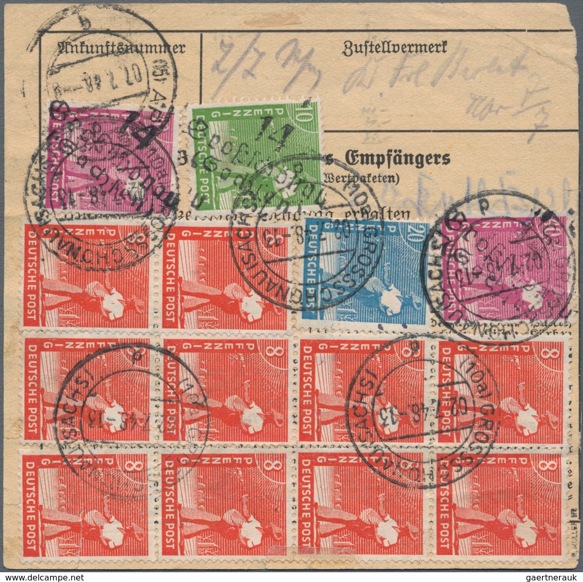 Sowjetische Zone - Bezirkshandstempel - II - Bez. 14 (Dresden): GROßSCHÖNAU: 10 Pf, 20 Pf Und 40 Pf - Andere & Zonder Classificatie