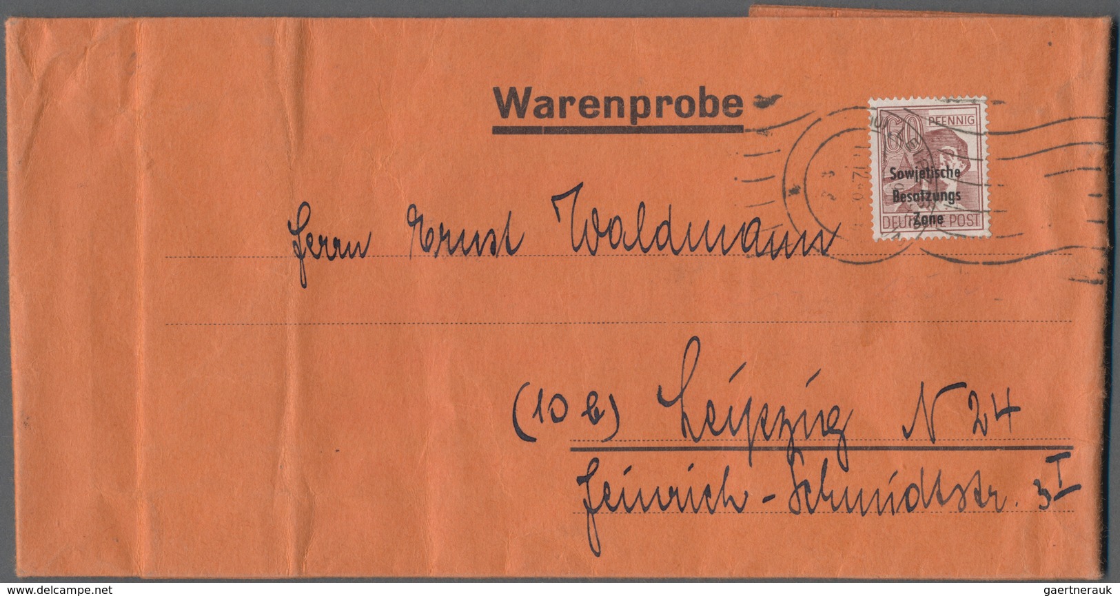 Sowjetische Zone - Allgemeine Ausgaben: 1948, 60 Pf Arbeiter Karminbraun 'Maschinenaufdruck', Portog - Other & Unclassified