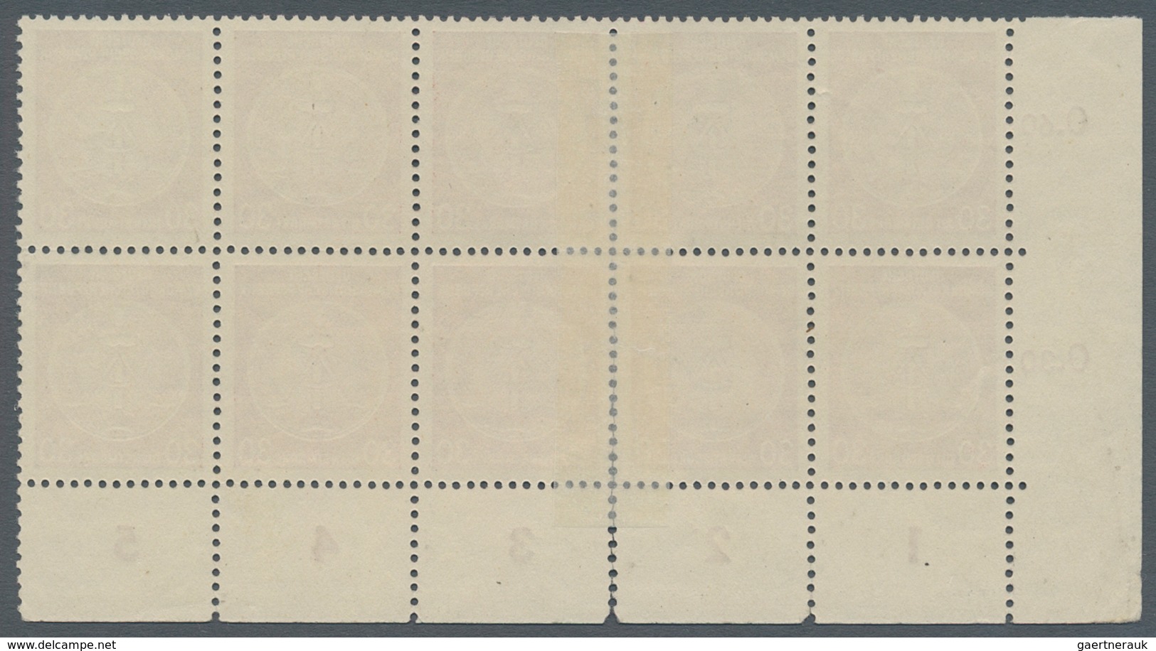 DDR - Dienstmarken A (Verwaltungspost B): 1954, 30 Pfennig Dienstmarke Staatswappen Zirkelbogen Als - Altri & Non Classificati