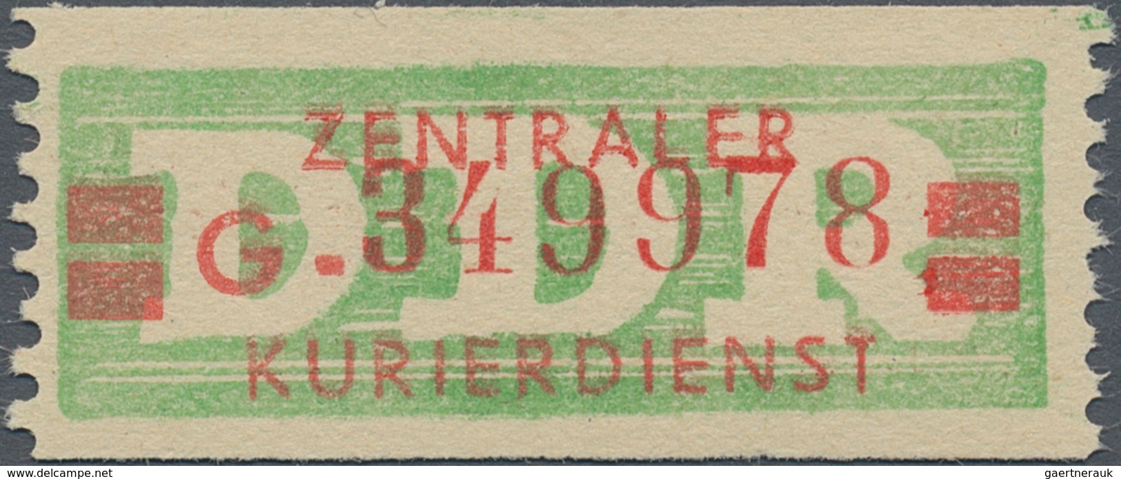 DDR - Dienstmarken B (Verwaltungspost A / Zentraler Kurierdienst): 1959, Wertstreifen Für Den ZKD, 2 - Andere & Zonder Classificatie