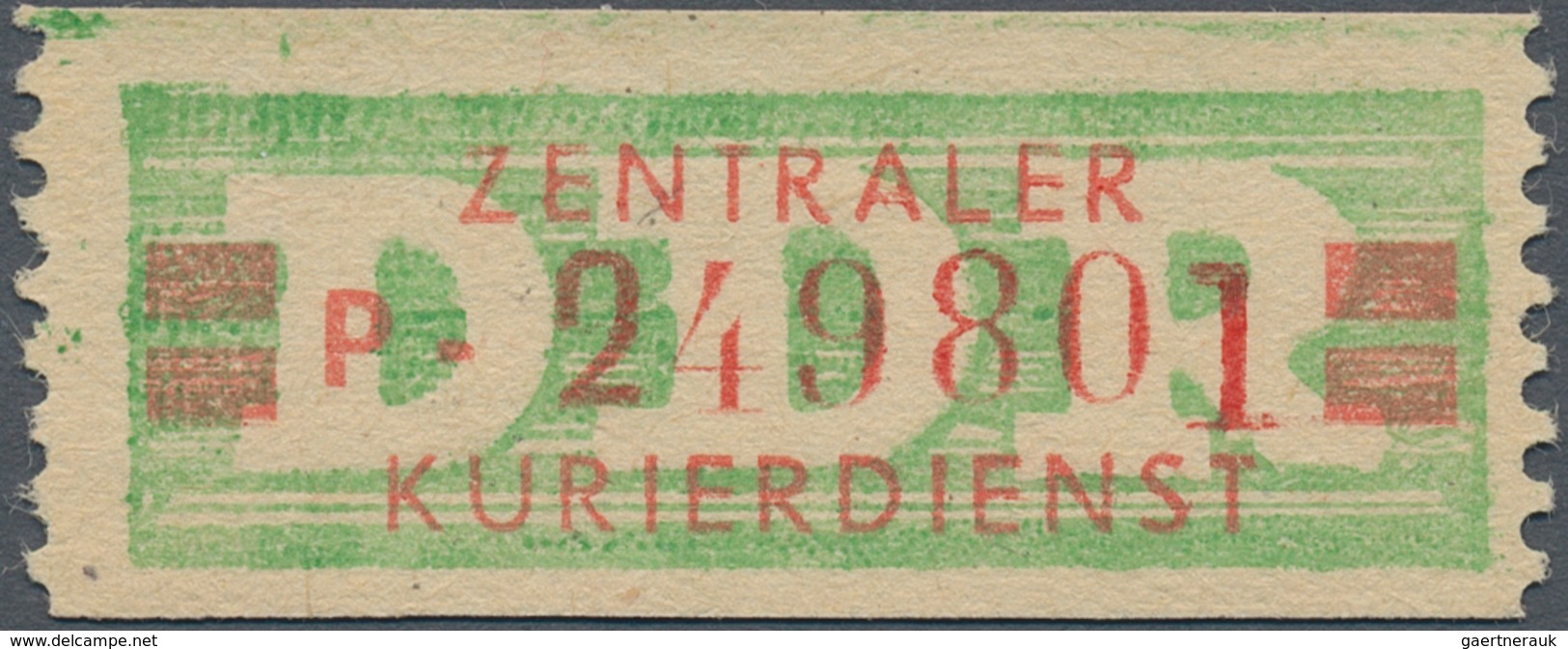 DDR - Dienstmarken B (Verwaltungspost A / Zentraler Kurierdienst): 1959, Wertstreifen Für Den ZKD, 2 - Altri & Non Classificati