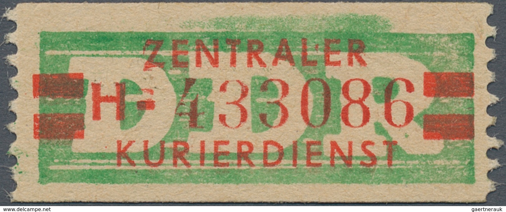 DDR - Dienstmarken B (Verwaltungspost A / Zentraler Kurierdienst): 1959, Wertstreifen Für Den ZKD, 2 - Andere & Zonder Classificatie