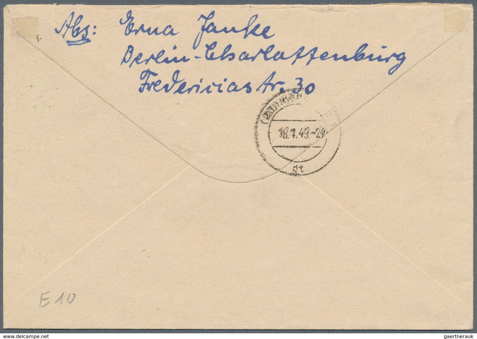 Berlin: 1949: 20, 24 Und 40 Pf Scharzaufdruck Zusammen Auf Brief Ab Berlin SW 11 Vom 16.1.49 Nach Ha - Storia Postale