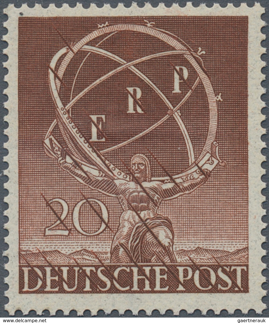 Berlin: 1950, 20 Pfg. ERP Im Postfrischen, Gezähnten Probedruck, Tief Geprüft Schlegel BPP. (Mi€1.00 - Storia Postale