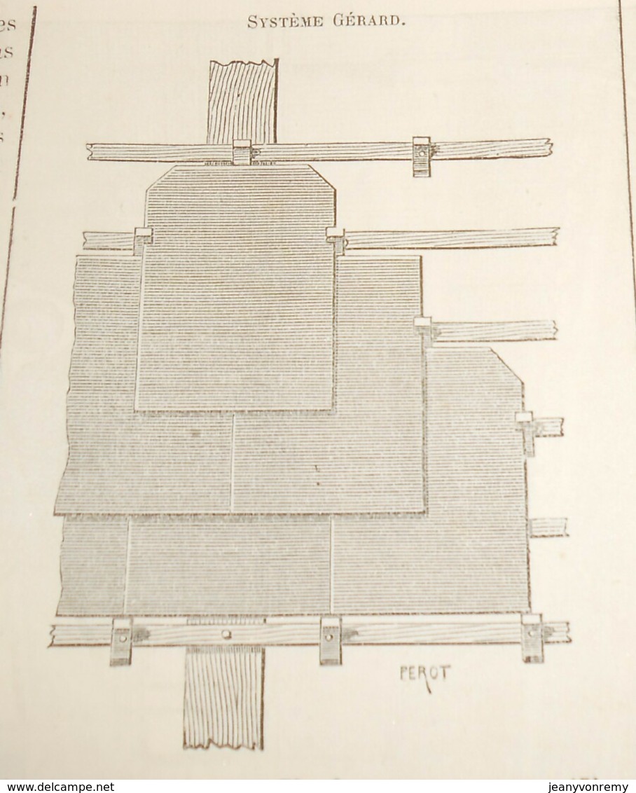 La Semaine Des Constructeurs. N°16. 28 Octobre 1876. Couverture En Ardoises Agrafées. Marché Du Gros Caillou. - Revues Anciennes - Avant 1900