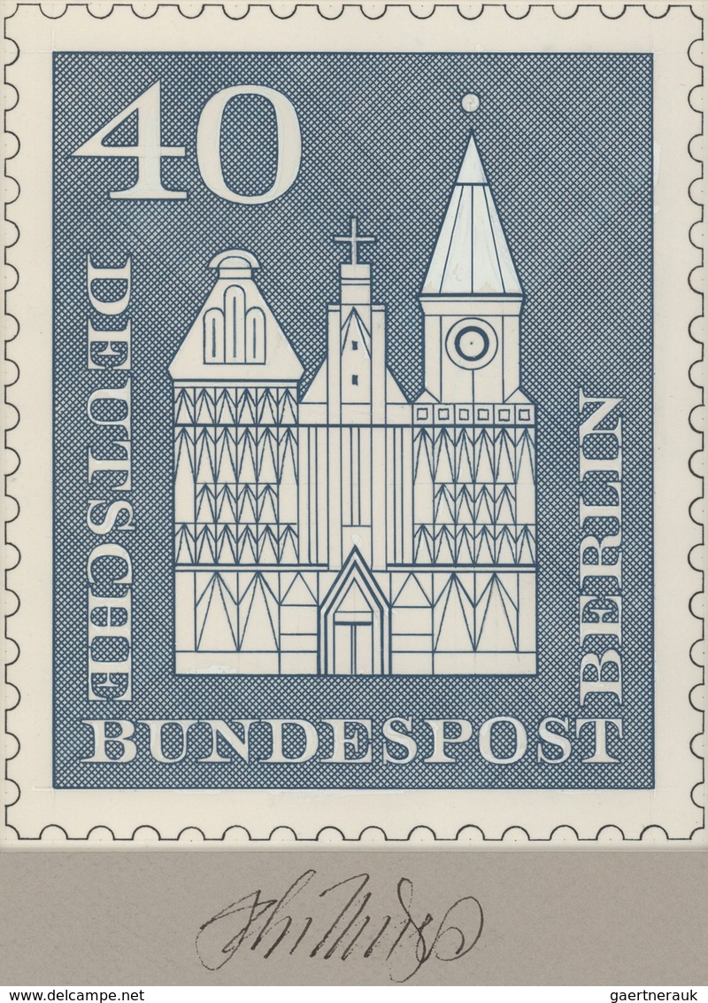 Berlin: 1964, Nicht Angenommener Künstlerentwurf (13,5x15,5) Von Prof. H.Schillinger Zur Freimarken- - Storia Postale