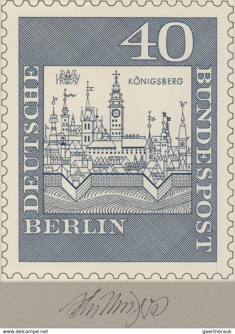 Berlin: 1964, Nicht Angenommener Künstlerentwurf (13,5x15,5) Von Prof. H.Schillinger Zur Freimarken- - Storia Postale